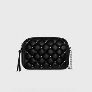 Rebecca Minkoff Diamond Quilt Studded Top Zip Crossbody Bag NWOT